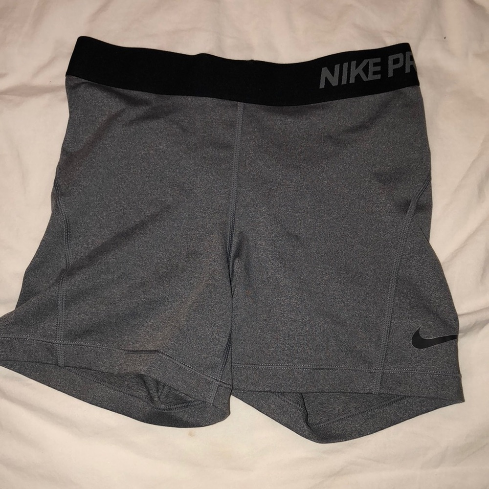 Gray Nike Pro Compression Shorts AS